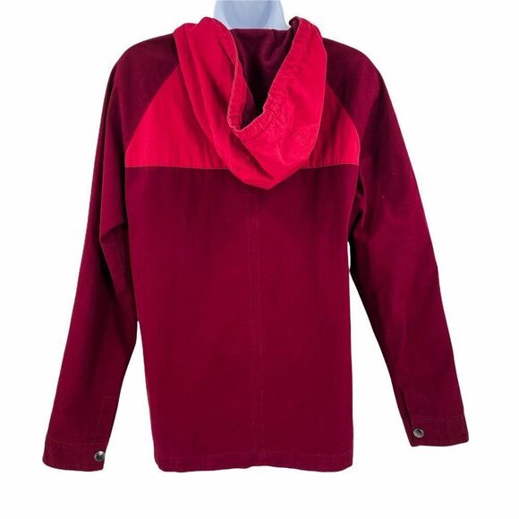 2/$30 Dravus Colorblock Red Full Zip Hooded Long Sleeve Jacket Women's Medium - Picture 3 of 11